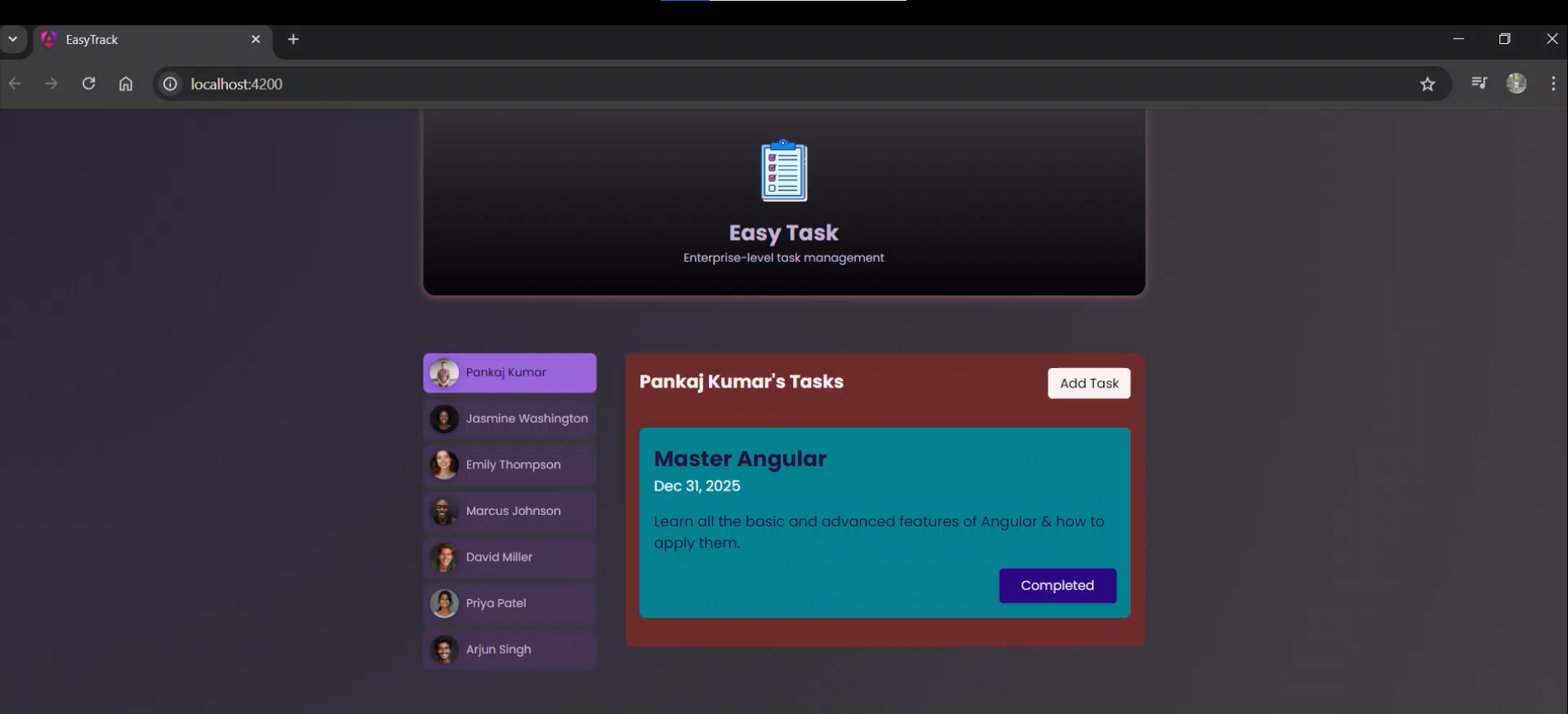 Easy Task Manager screenshot